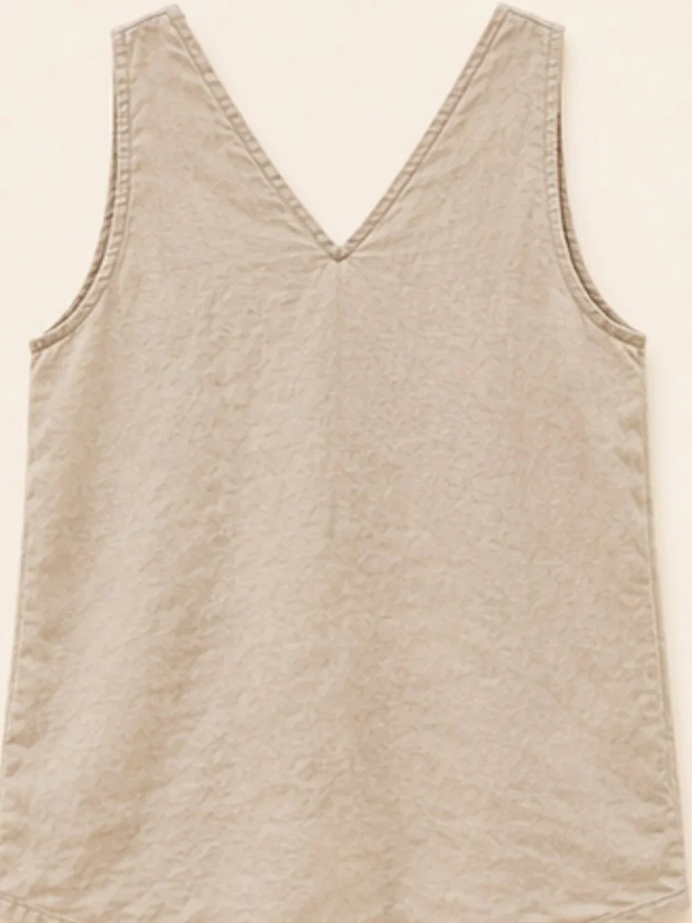 Jones New York 100% Linen Wrap Tank Top Beige Sleeveless Coastal Medium Relaxed - Picture 3 of 10